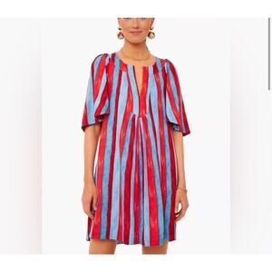 Pomander Place size small Painterly Striped Finley Flutter sleeve dress